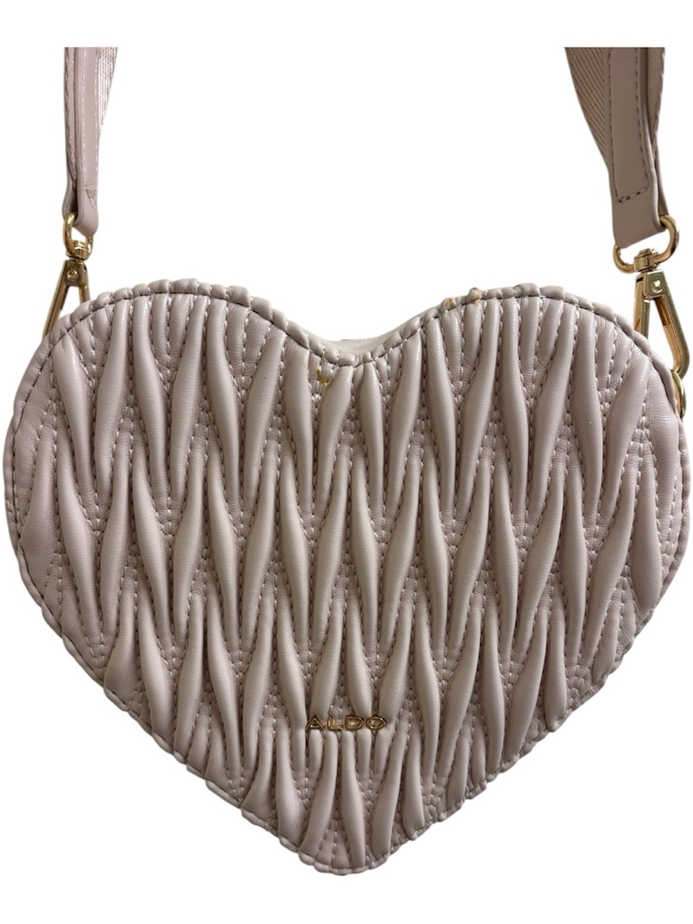 Aldo quilted blush heart crossbody